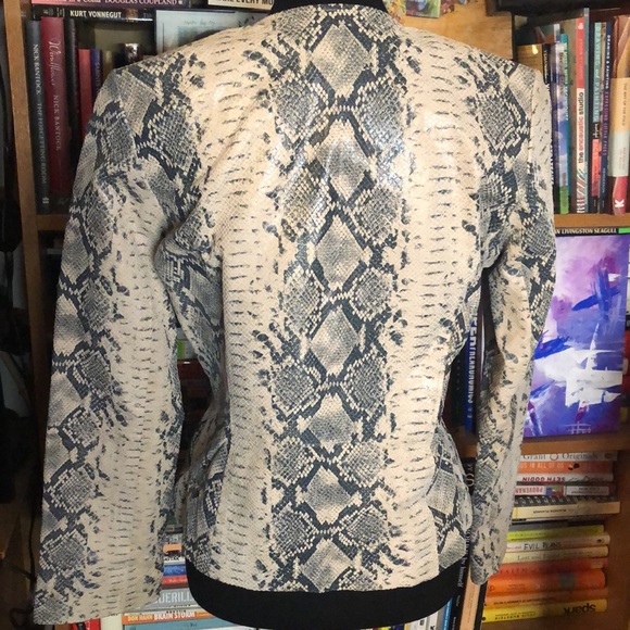 Newport News Snake Print Leather Jacket - Picture 4 of 9